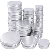 Los mejores  - 30pcs Latas de Aluminio Vacías (15ml- 30ml- 60ml) Contenedor de Cosméticos Redondo Tarros Vacíos Pequeños Bote Cierre…